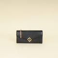Fendi Black FF Diamonds Continental With Chain