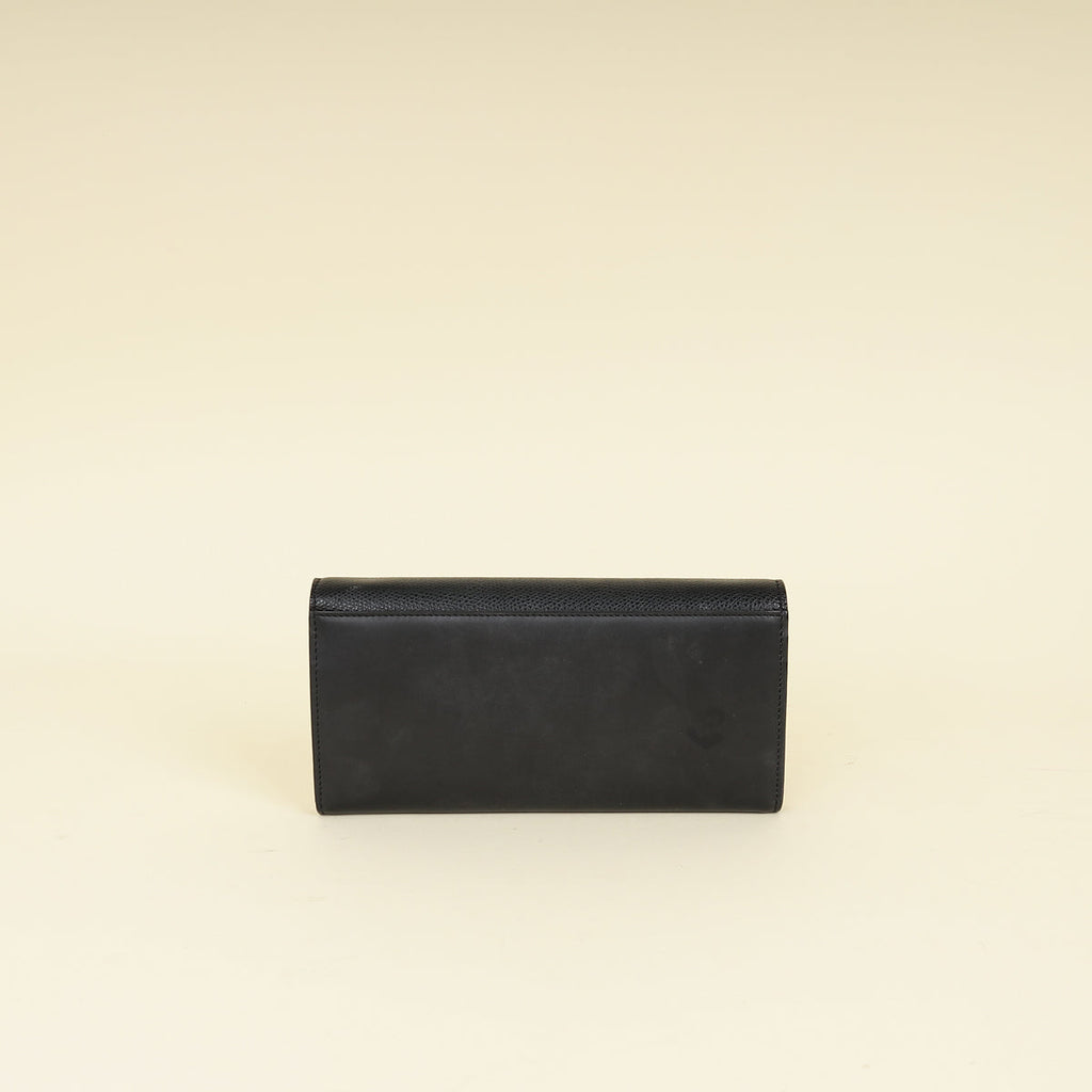 Fendi Black FF Diamonds Continental With Chain