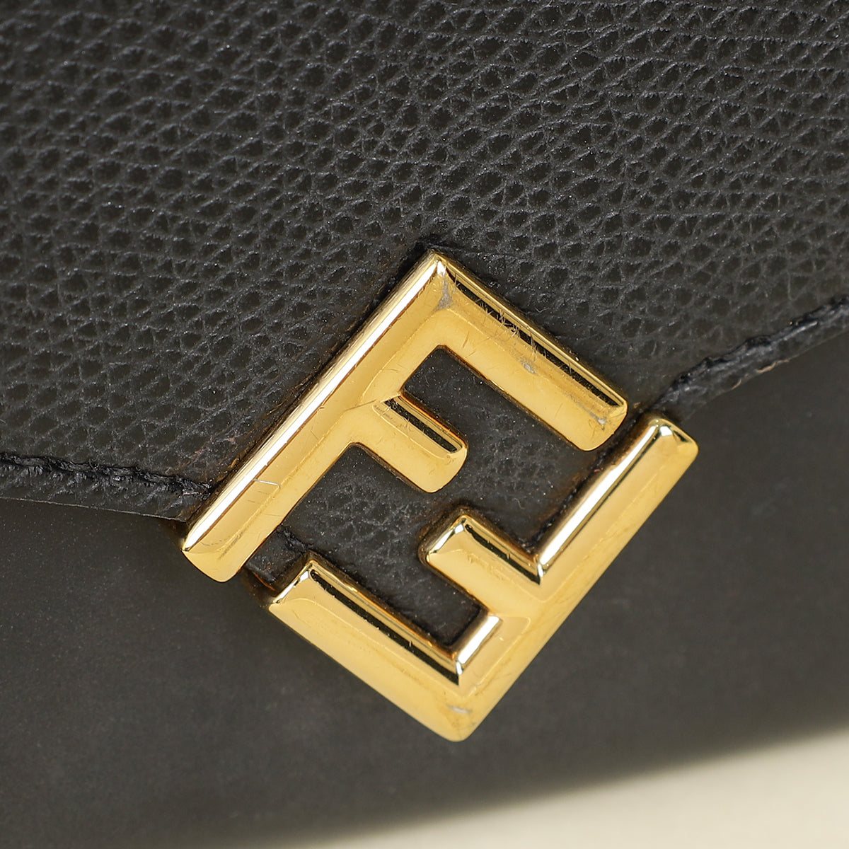 Fendi Black FF Diamonds Continental With Chain
