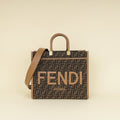 Fendi Bicolor Zucca Sunshine Medium Shopper Tote Bag