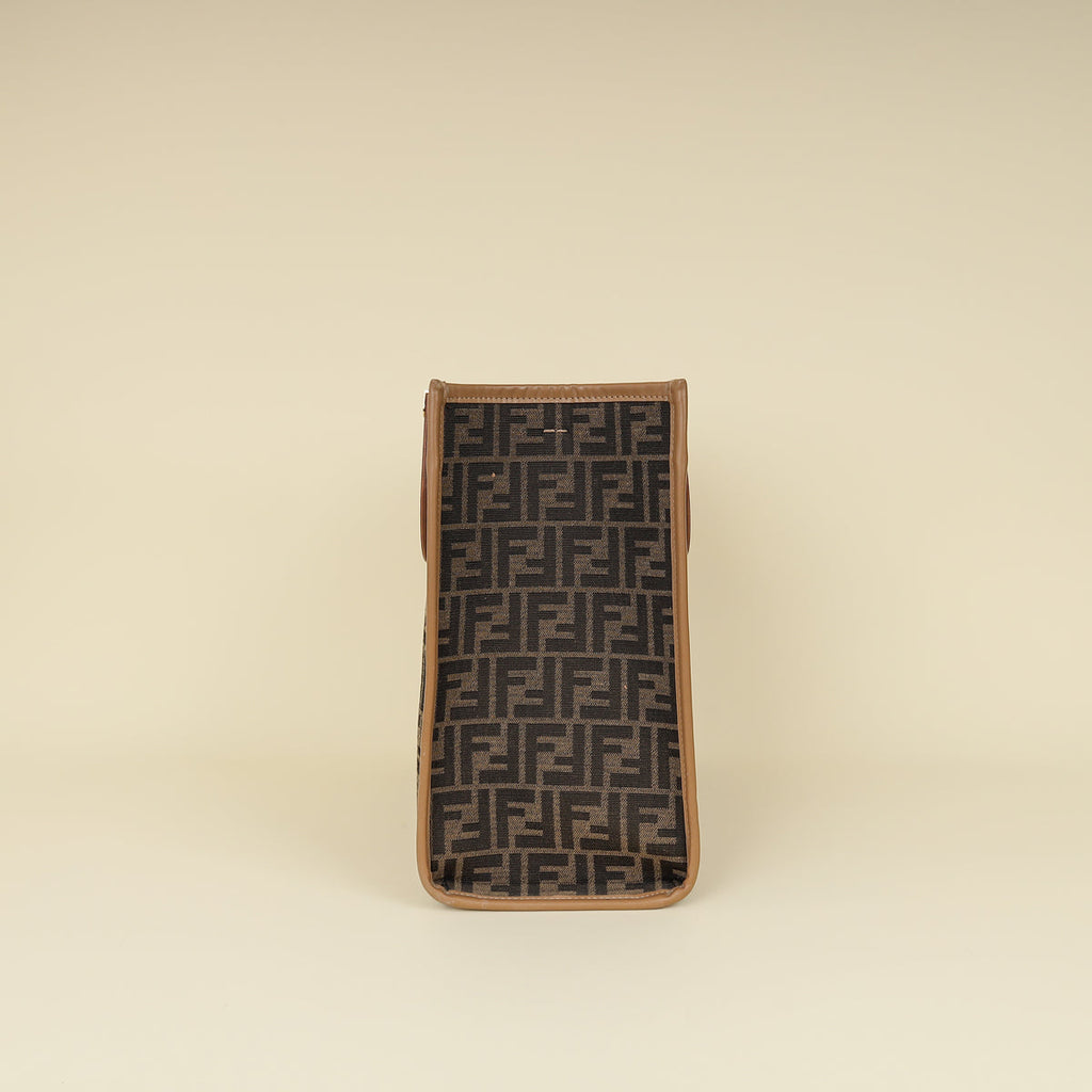 Fendi Bicolor Zucca Sunshine Medium Shopper Tote Bag