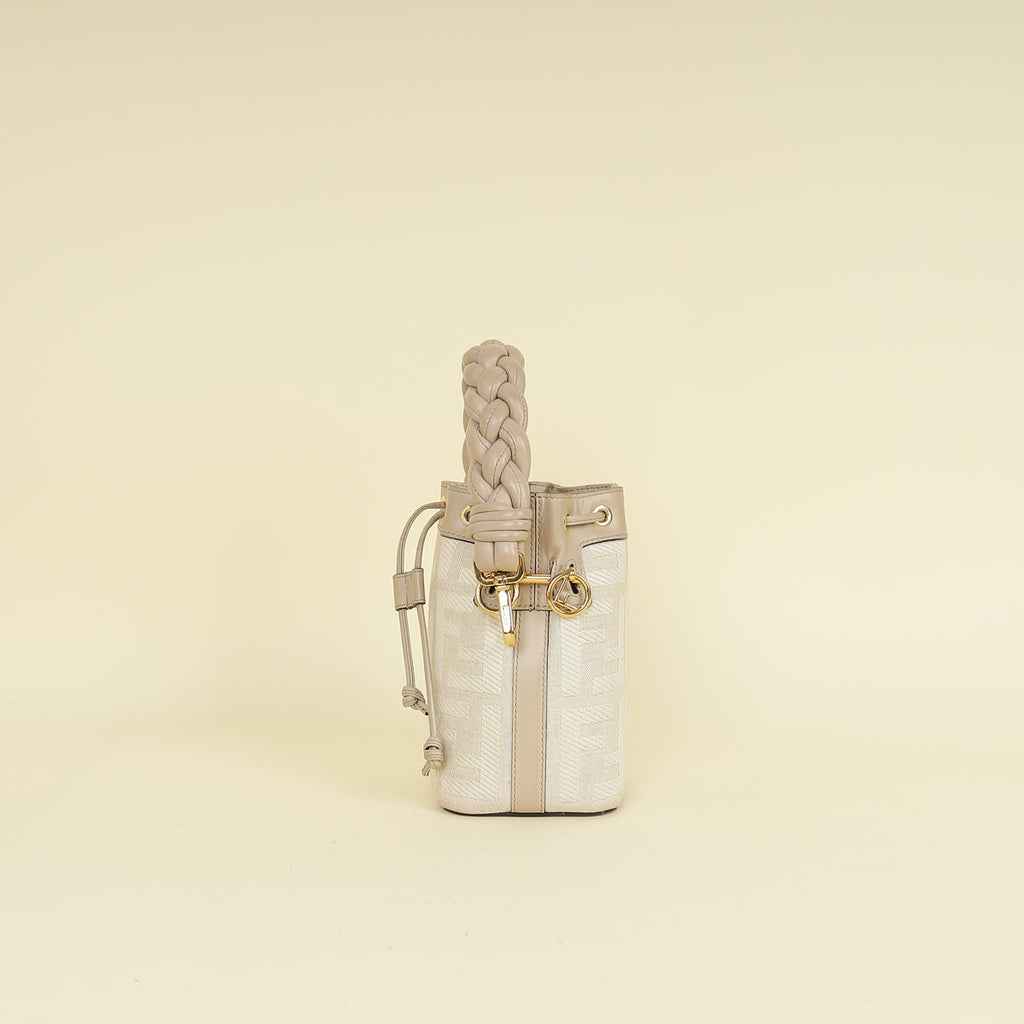 Fendi Dove Grey Mon Tresor Mini Bucket Bag