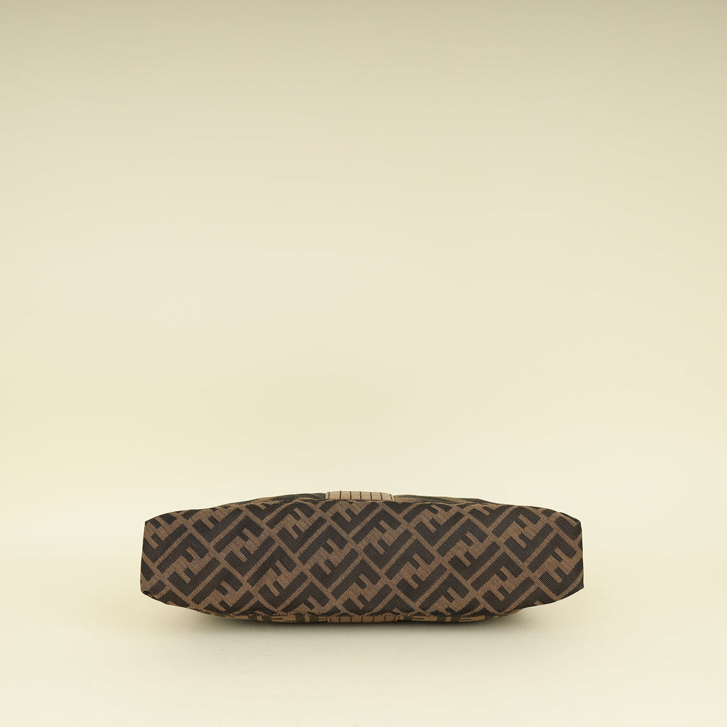 Fendi Tobacco Zucca Maxi Baguette Flap Bag