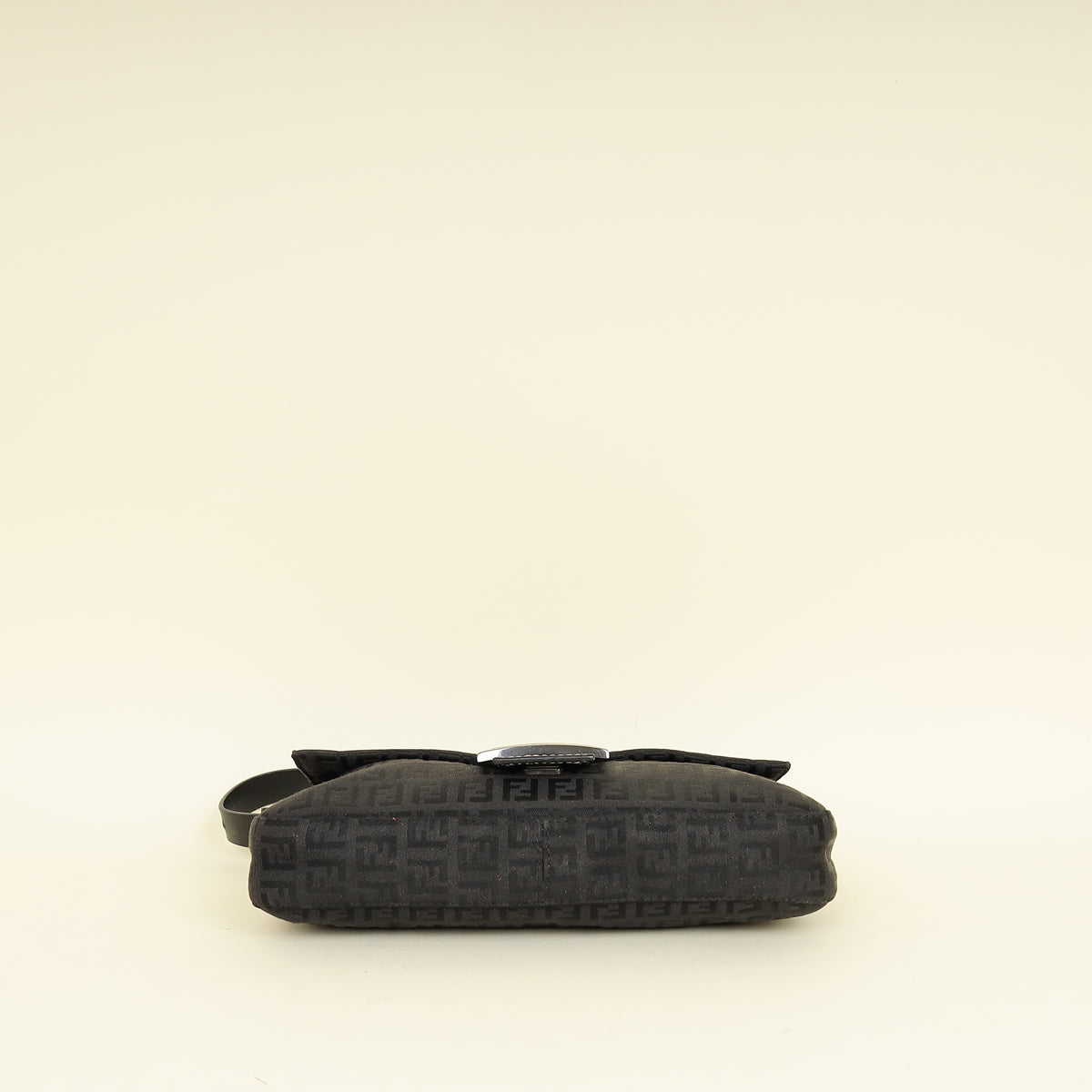 Fendi Black Zucca Small Baguette Shoulder Bag