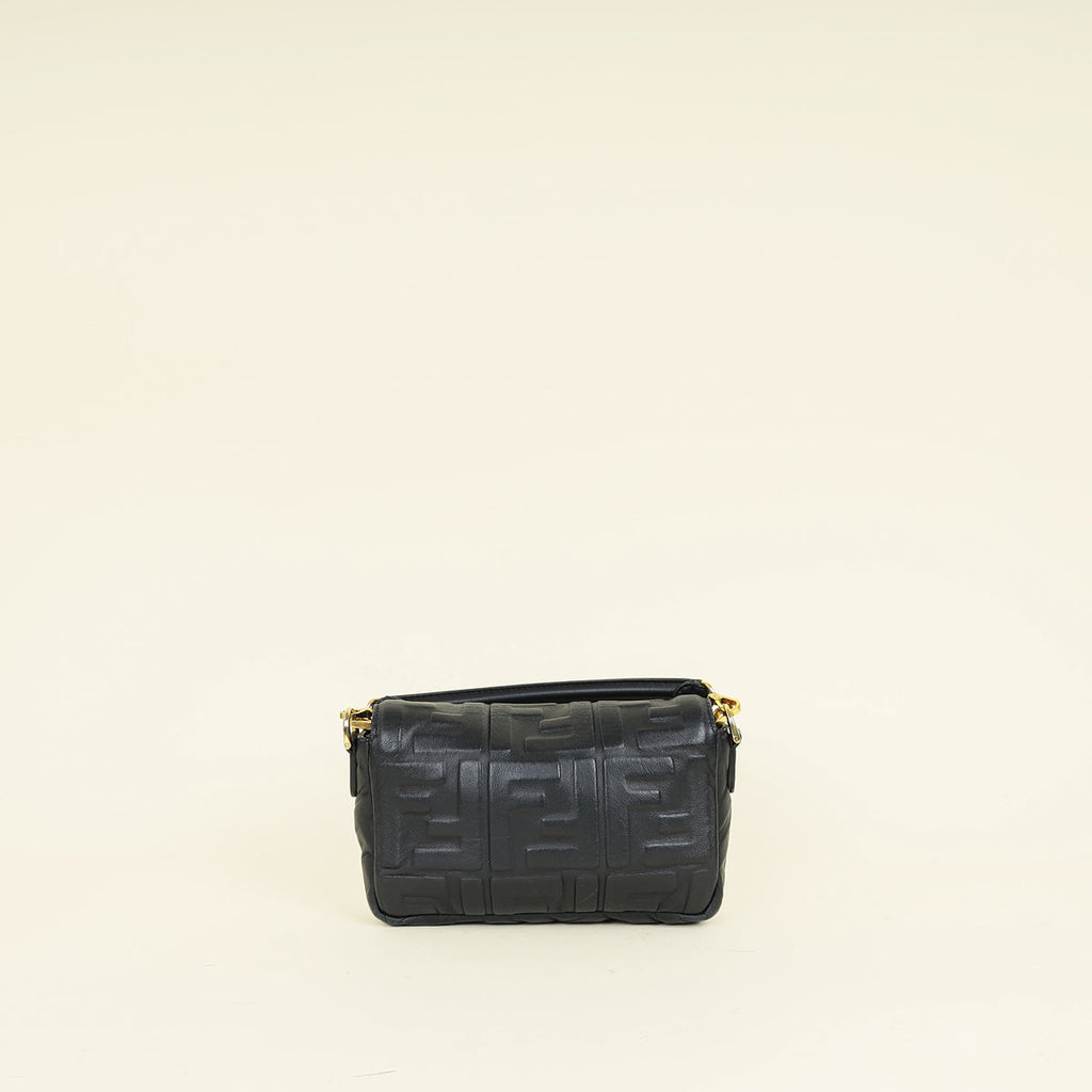 Fendi Black FF Baguette Mini Bag