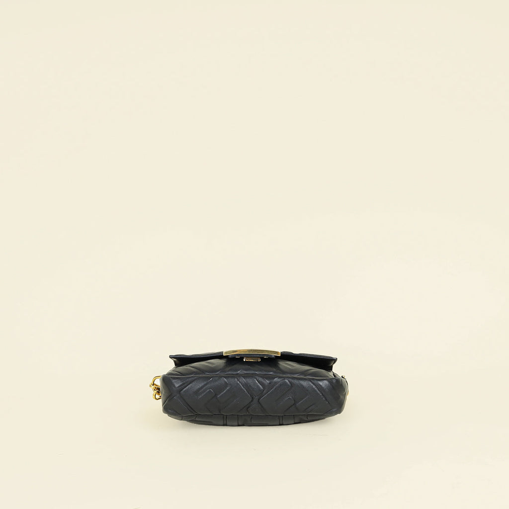 Fendi Black FF Baguette Mini Bag