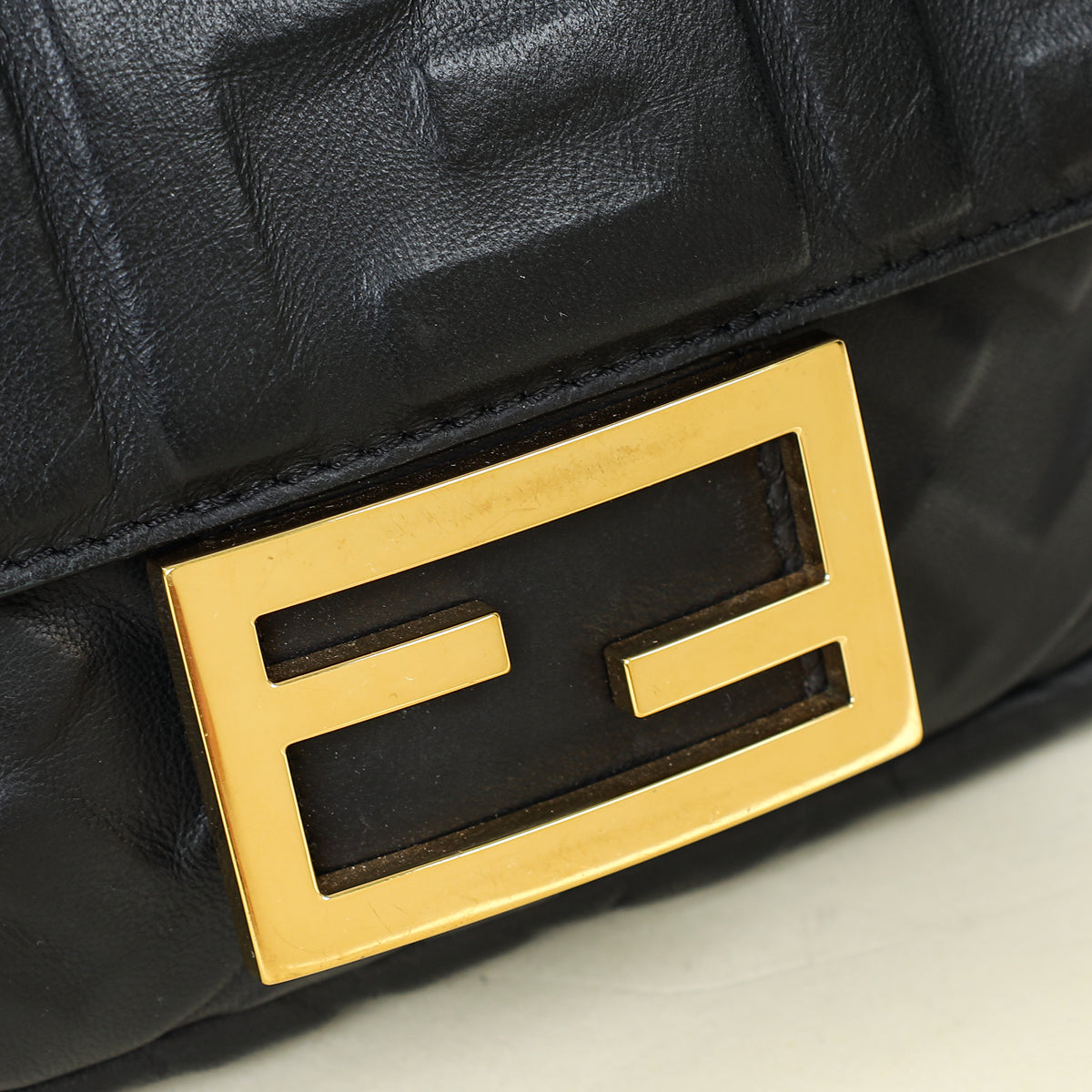 Fendi Black FF Baguette Mini Bag