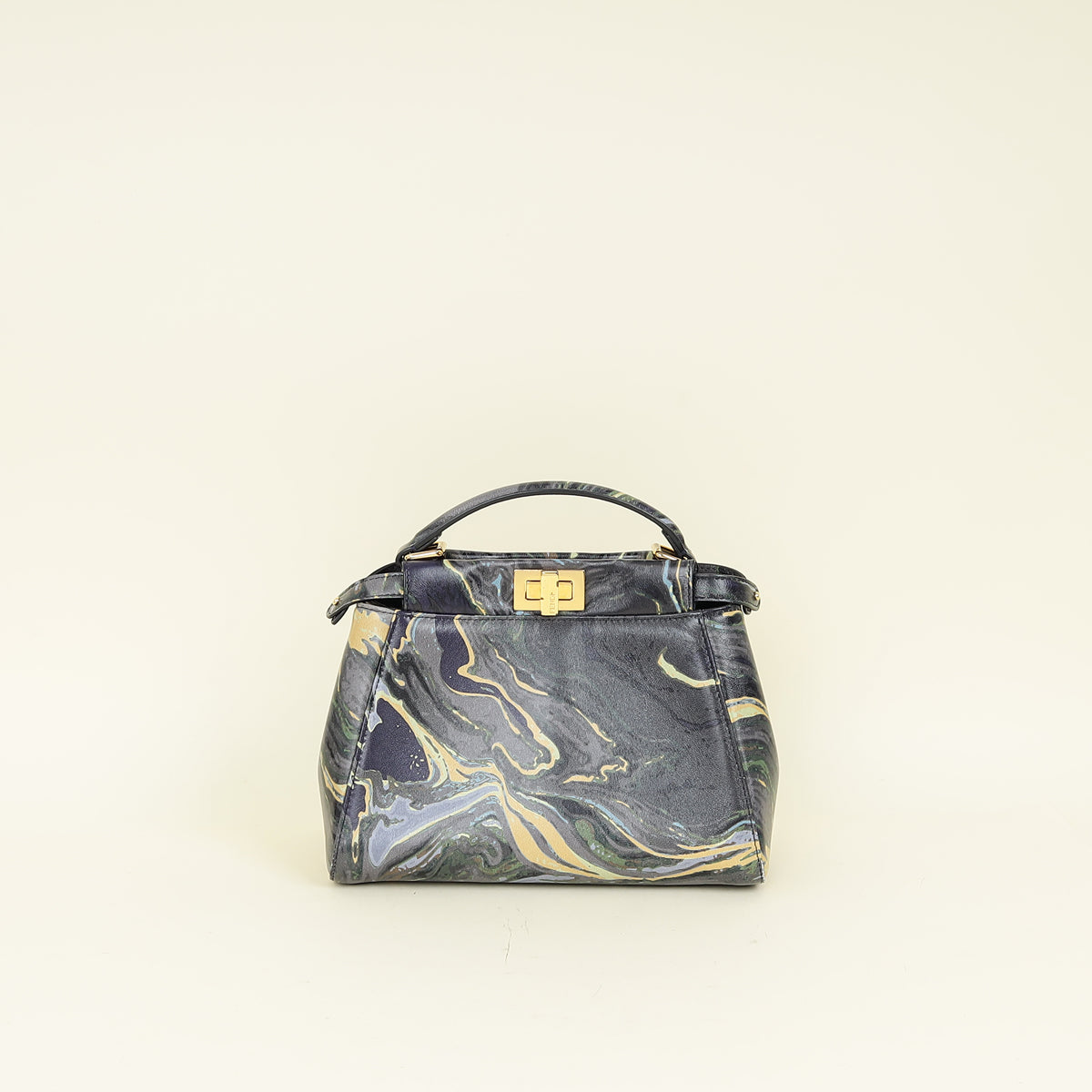 Fendi Multicolor Peekaboo Marble Print Mini Bag