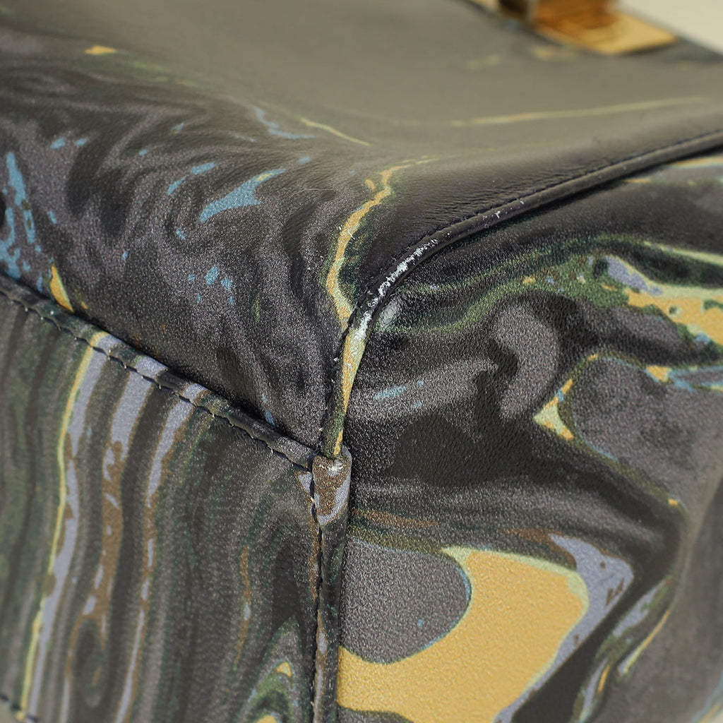 Fendi Multicolor Peekaboo Marble Print Mini Bag