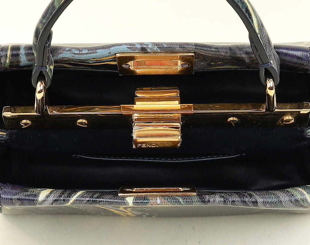Fendi Multicolor Peekaboo Marble Print Mini Bag