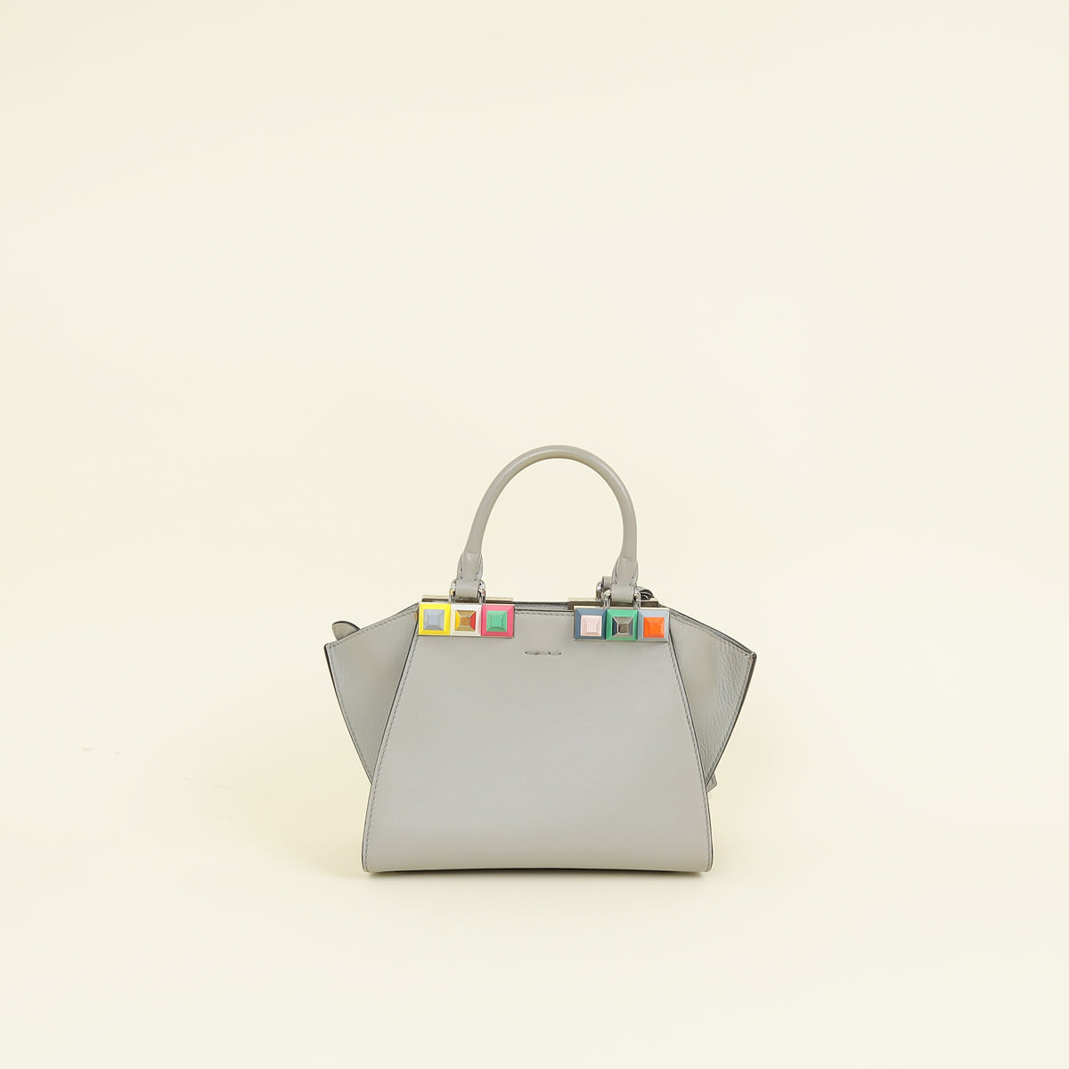 Fendi Grey 3 Jours Studded Petite Bag