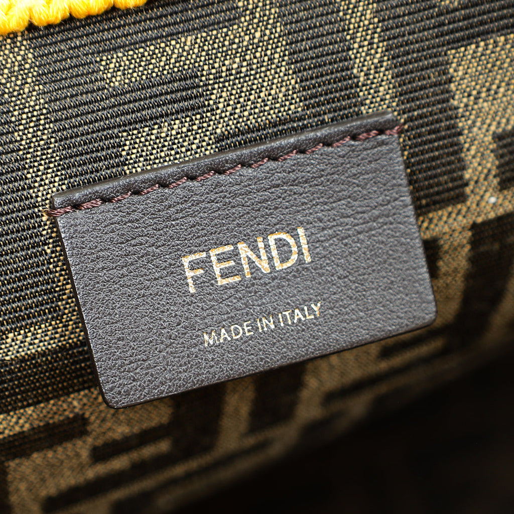 Fendi Mimosa Panna Sunshine Medium Shopping Tote Bag