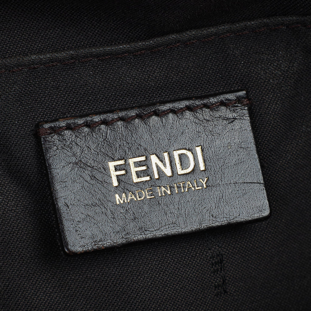 Fendi Bicolor Zucca Vitello Artic Small Messenger Bag