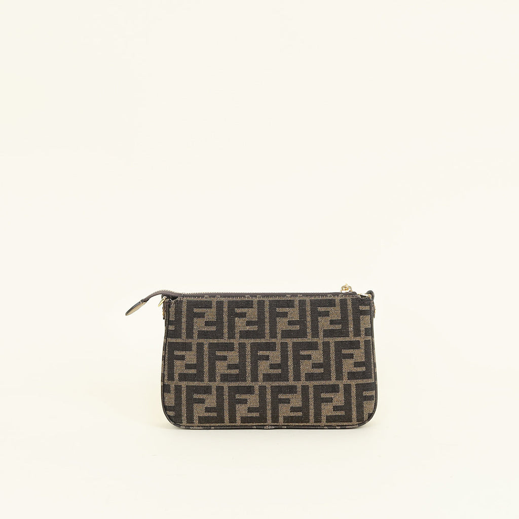 Fendi Tobacco FF Zucca Baguette Pouch