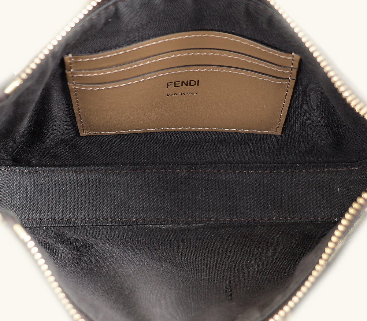 Fendi Tobacco FF Zucca Baguette Pouch