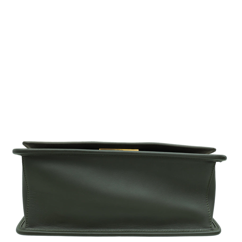 Fendi Olive Green Kan I F Logo Shoulder Bag