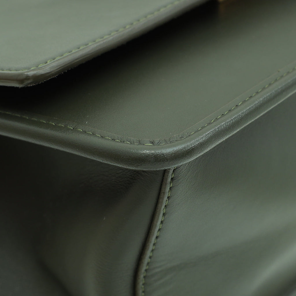 Fendi Olive Green Kan I F Logo Shoulder Bag