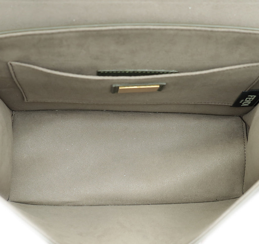 Fendi Olive Green Kan I F Logo Shoulder Bag