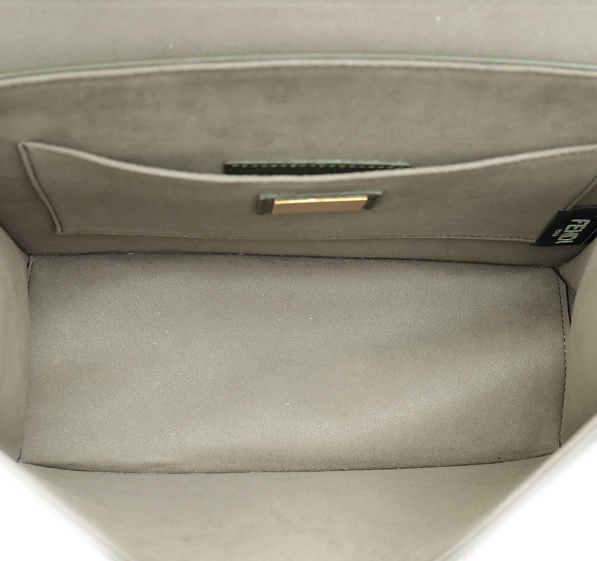 Fendi Olive Green Kan I F Logo Shoulder Bag