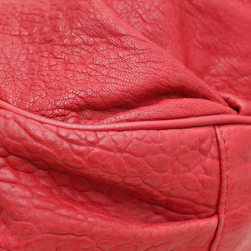 Fendi Red Mia Large Tote Bag