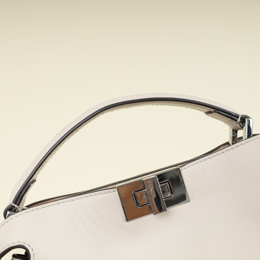 Fendi Cream Peekaboo Iconic Essentially Bag