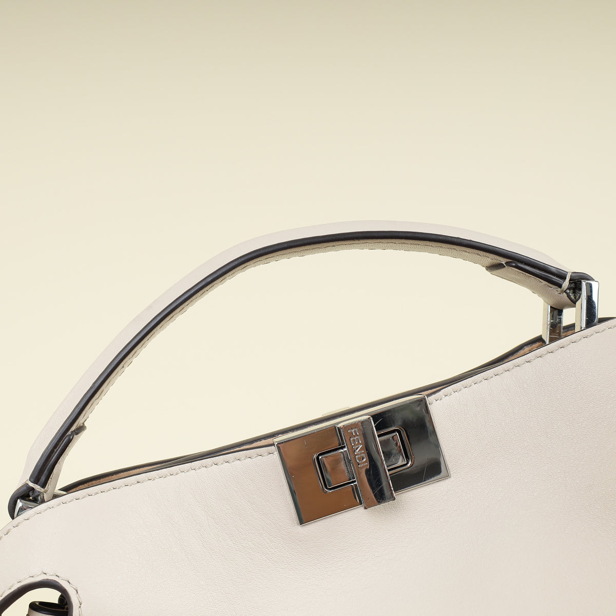 Fendi Cream Peekaboo Iconic Essentially Bag