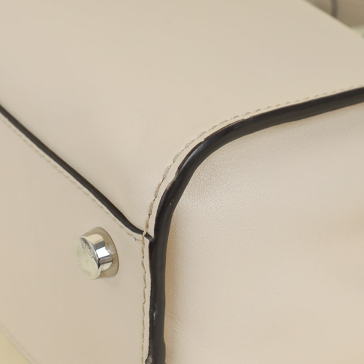 Fendi Cream Peekaboo Iconic Essentially Bag