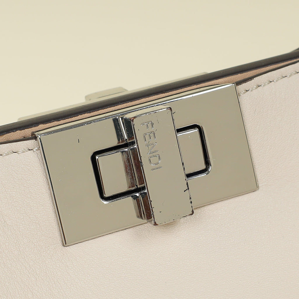 Fendi Cream Peekaboo Iconic Essentially Bag