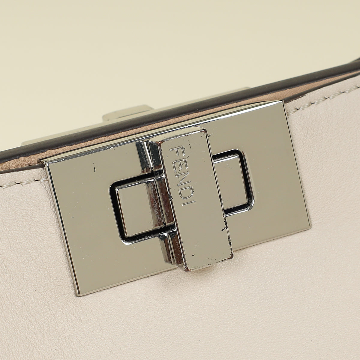 Fendi Cream Peekaboo Iconic Essentially Bag