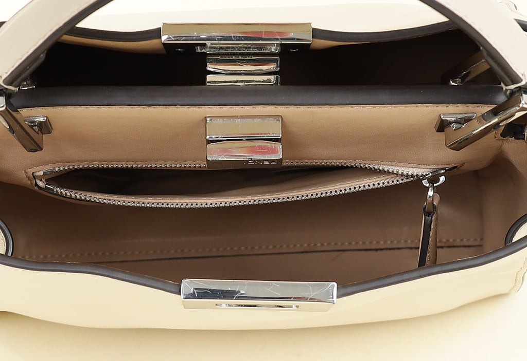 Fendi Cream Peekaboo Iconic Essentially Bag