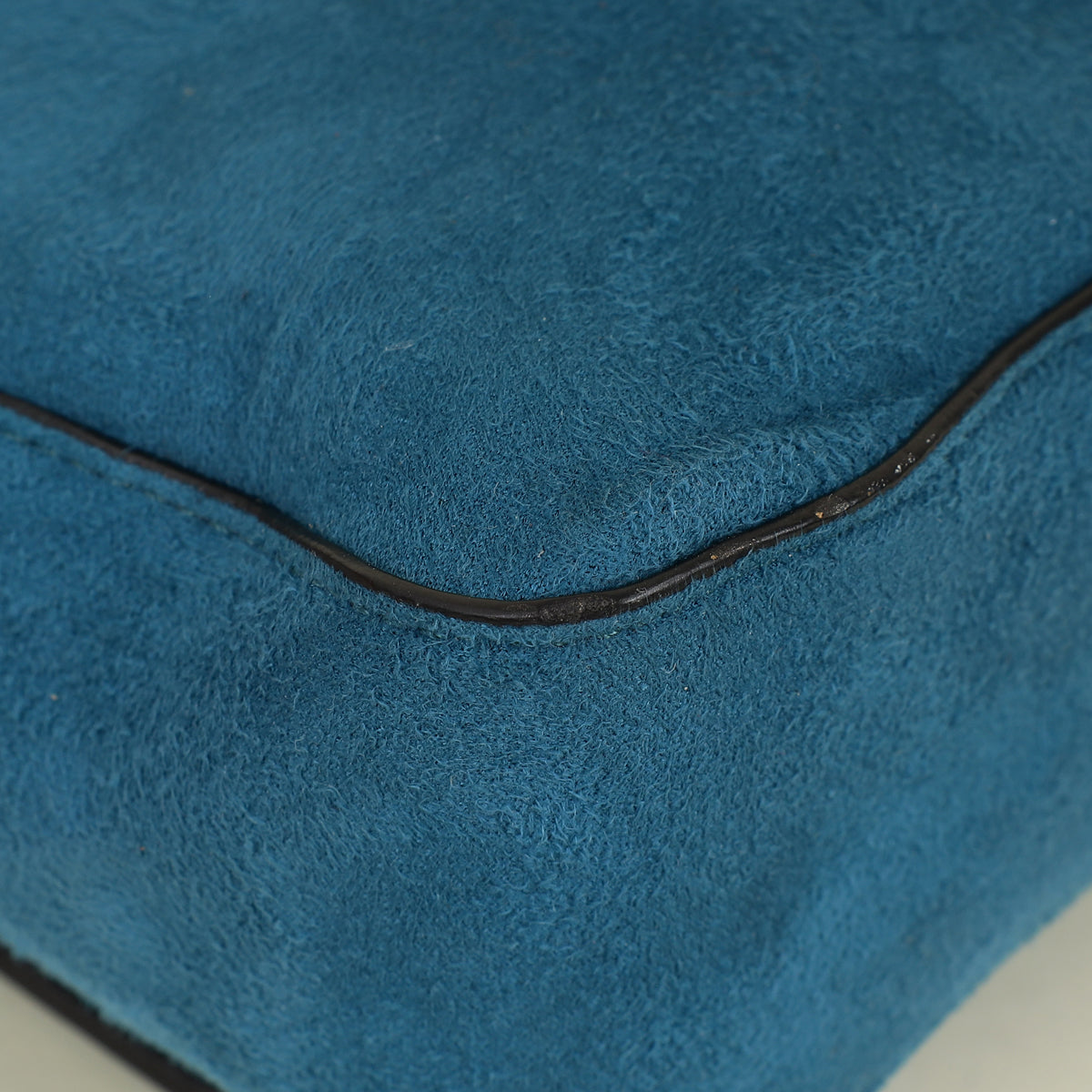 Fendi Teal Baguette Large Satchel Bag