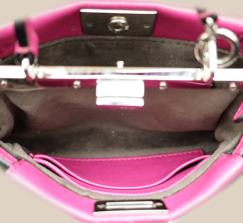 Fendi Magenta Peekaboo Micro Bag