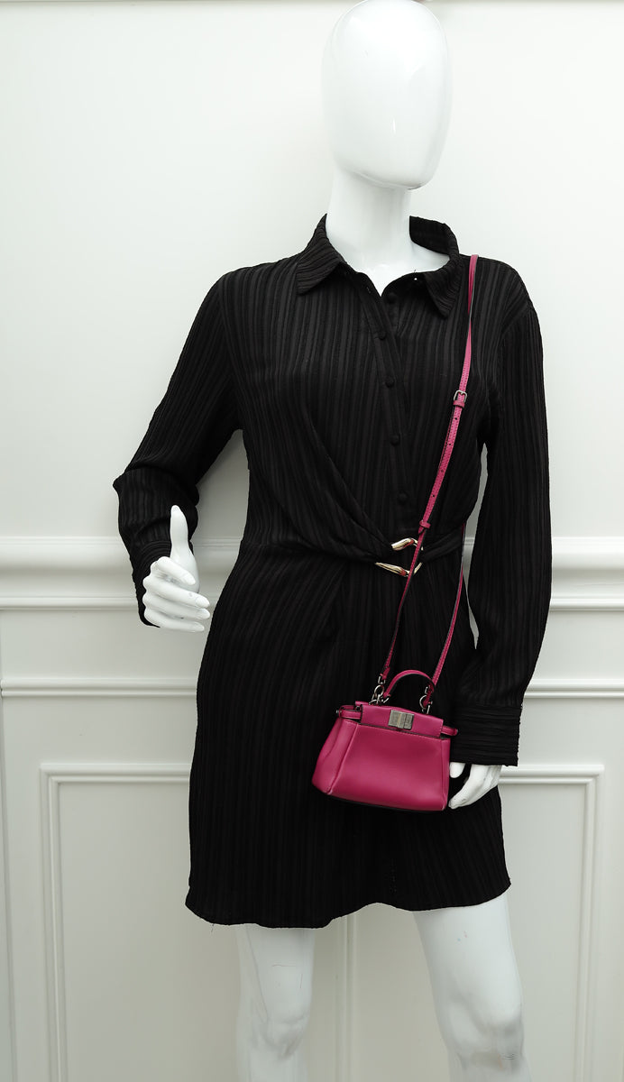 Fendi Magenta Peekaboo Micro Bag