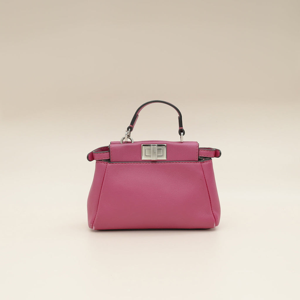 Fendi Magenta Peekaboo Micro Bag