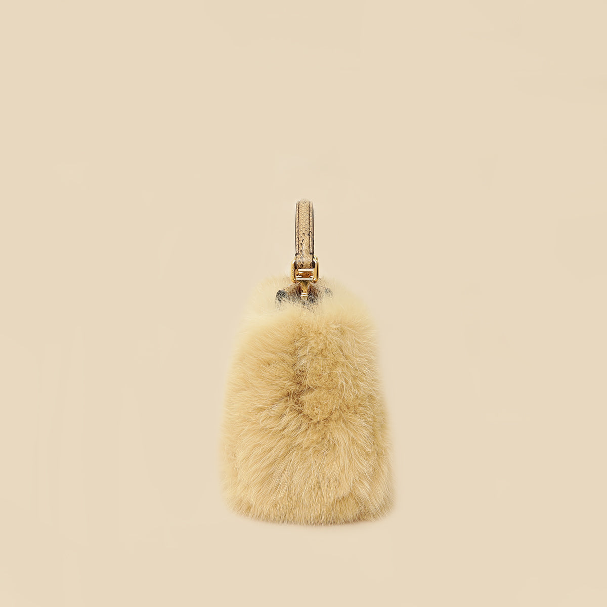 Fendi Bicolor Peekaboo Mini Fox Fur Python Bag