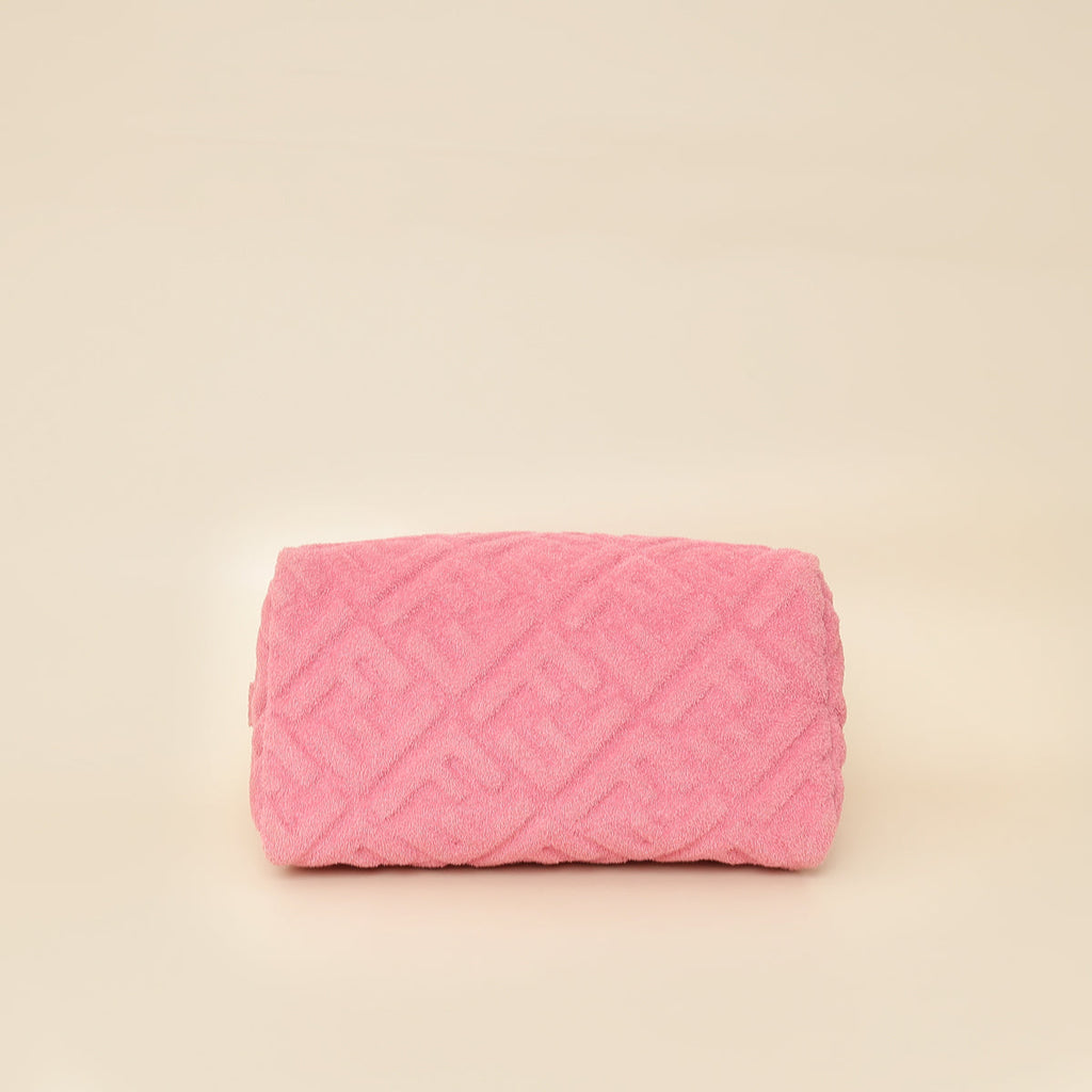 Fendi Lollypop FF 1974 Embossed Medium Trapezoid Beauty Pouch
