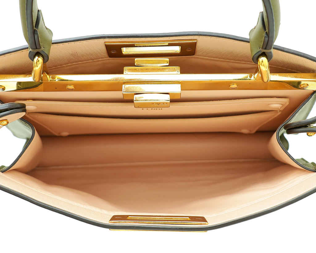 Fendi Avocado Green ISeeU Peekaboo Medium Bag