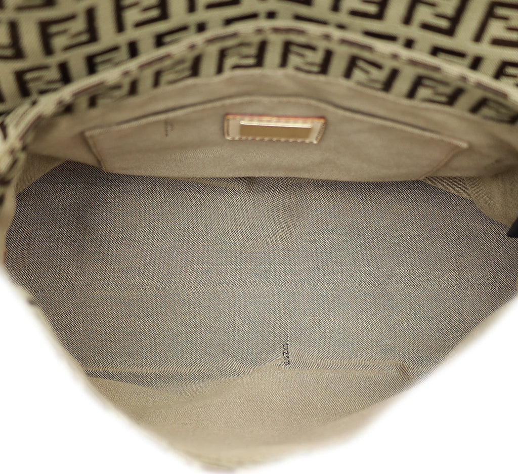Fendi Bicolor Zucchino Flap Shoulder Bag