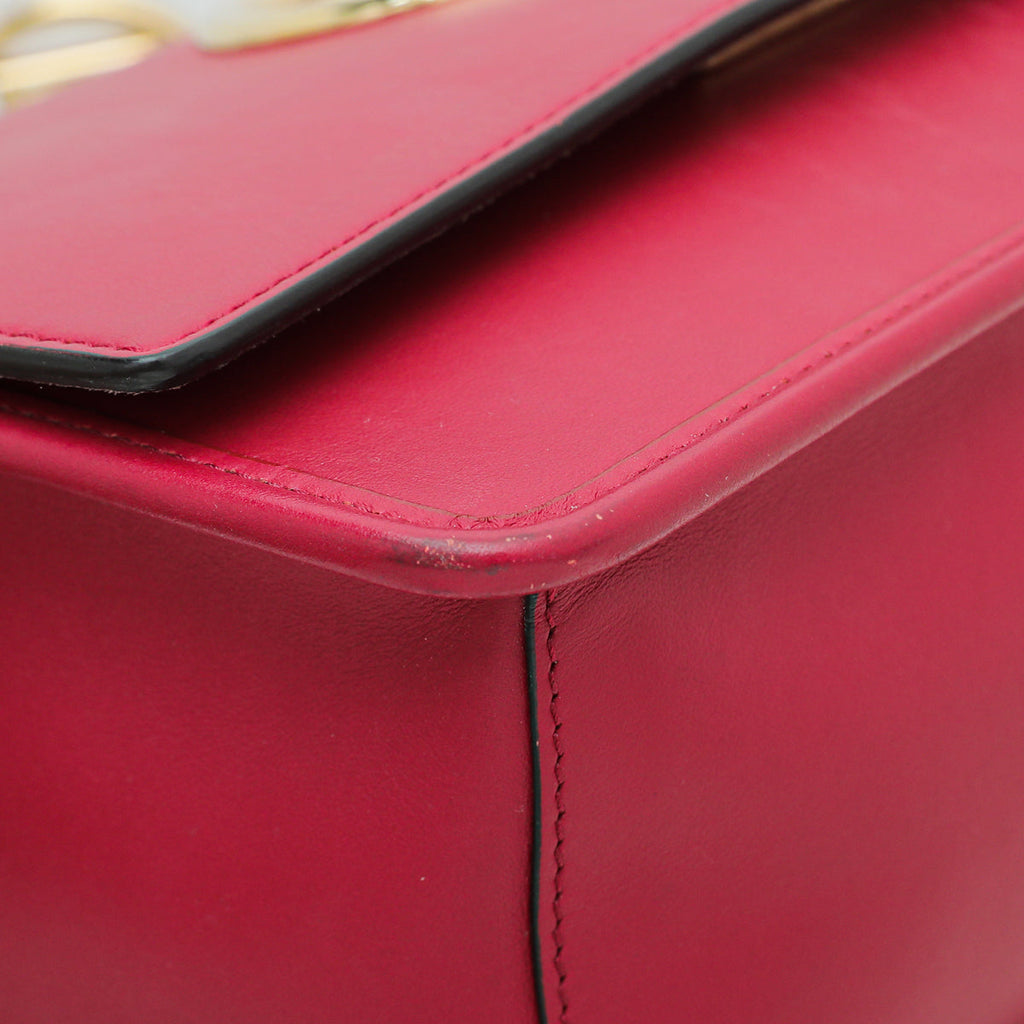 Fendi Red Kan I Flap Medium Bag