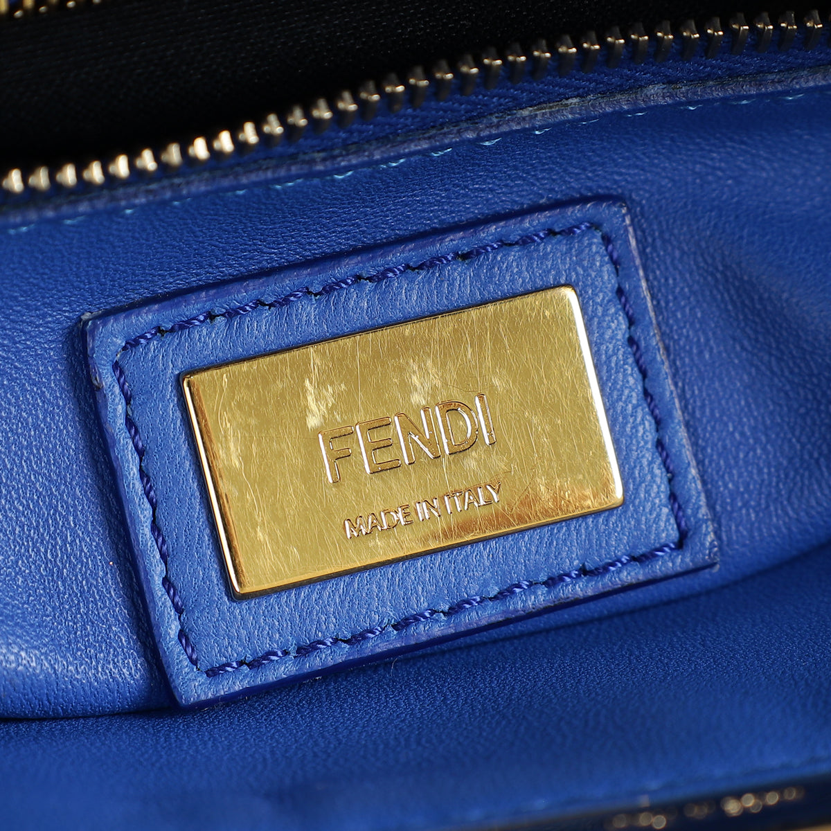 Fendi Royal Blue Peekaboo Mini Bag