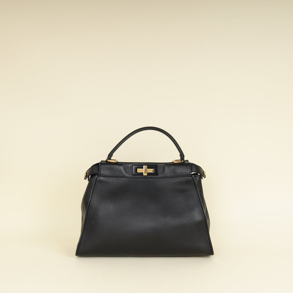 Fendi Black Peekaboo Regular Bag