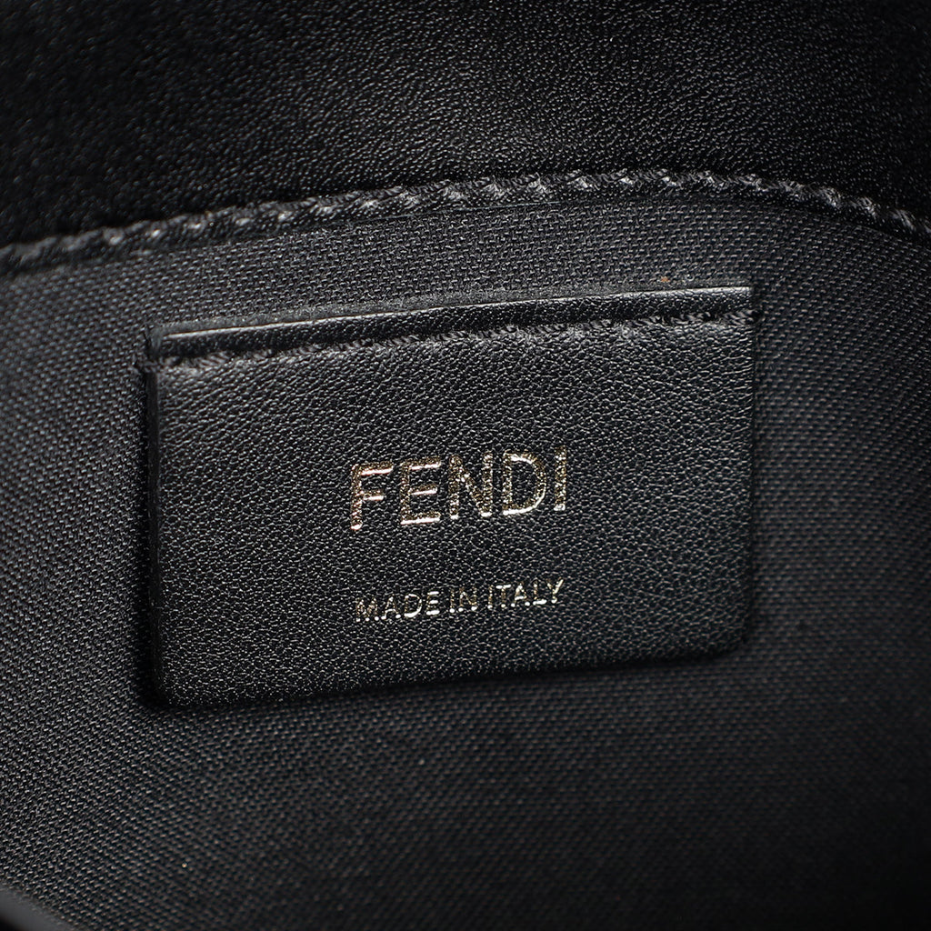 Fendi Black F Logo Wallet On Chain Clutch