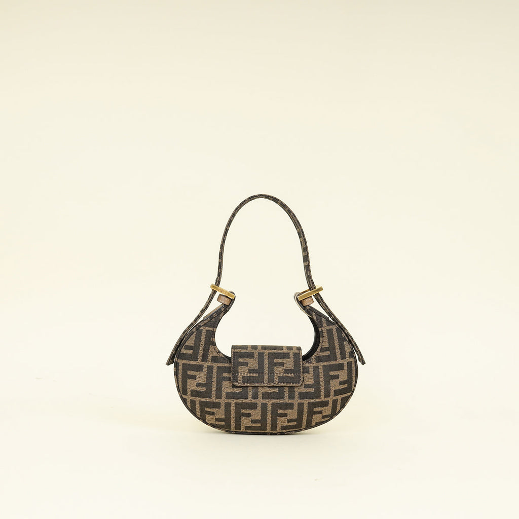 Fendi Tobacco FF Zucca Mini Cookie Bag