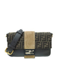 Fendi Bicolor Zucca Baguette Crossbody Bag