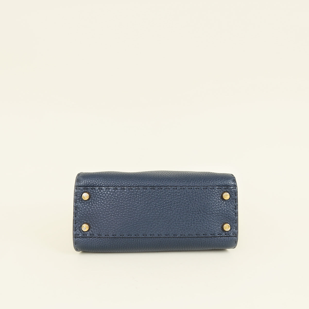 Fendi Navy Blue Peekaboo Selleria Essentially Mini Bag