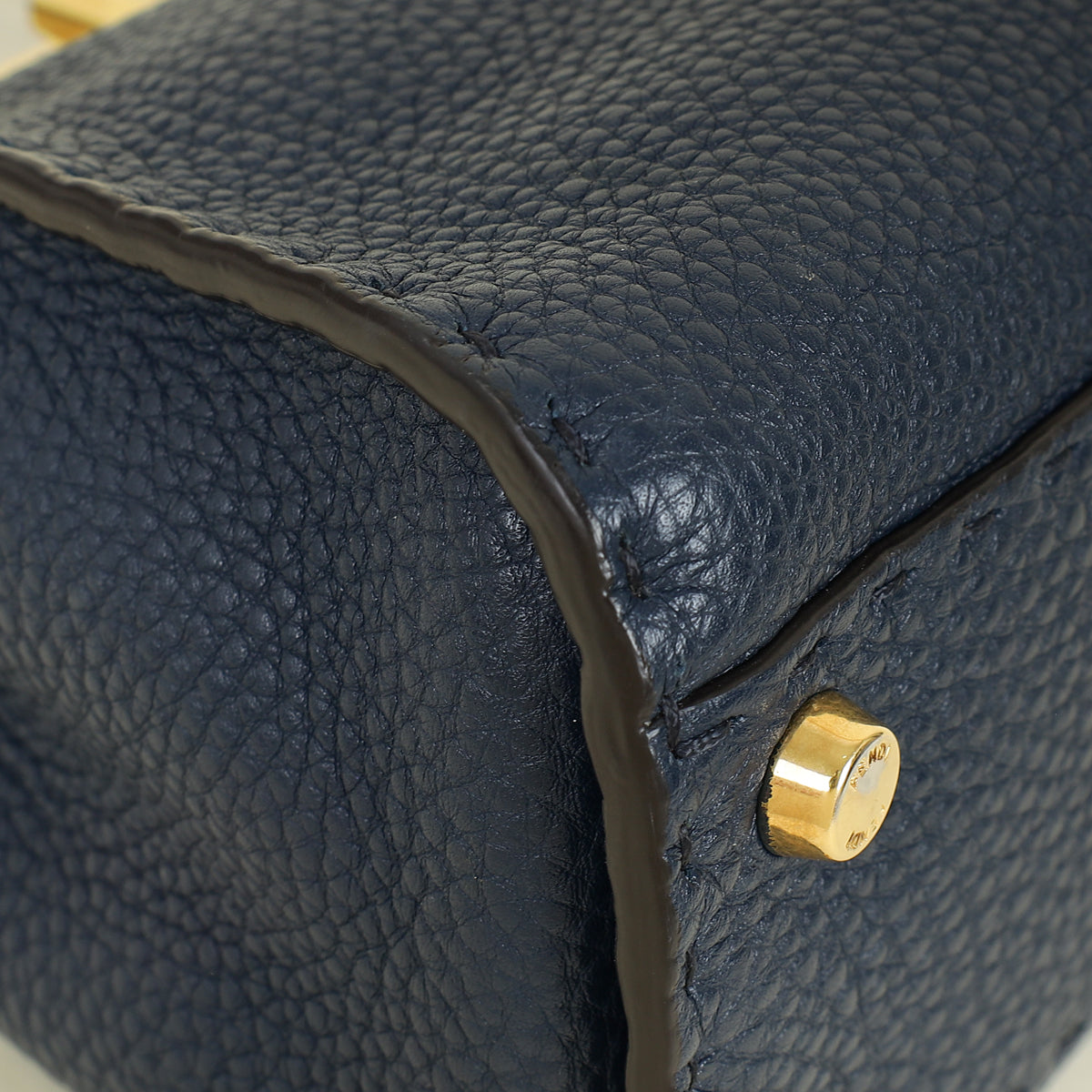 Fendi Navy Blue Peekaboo Selleria Essentially Mini Bag