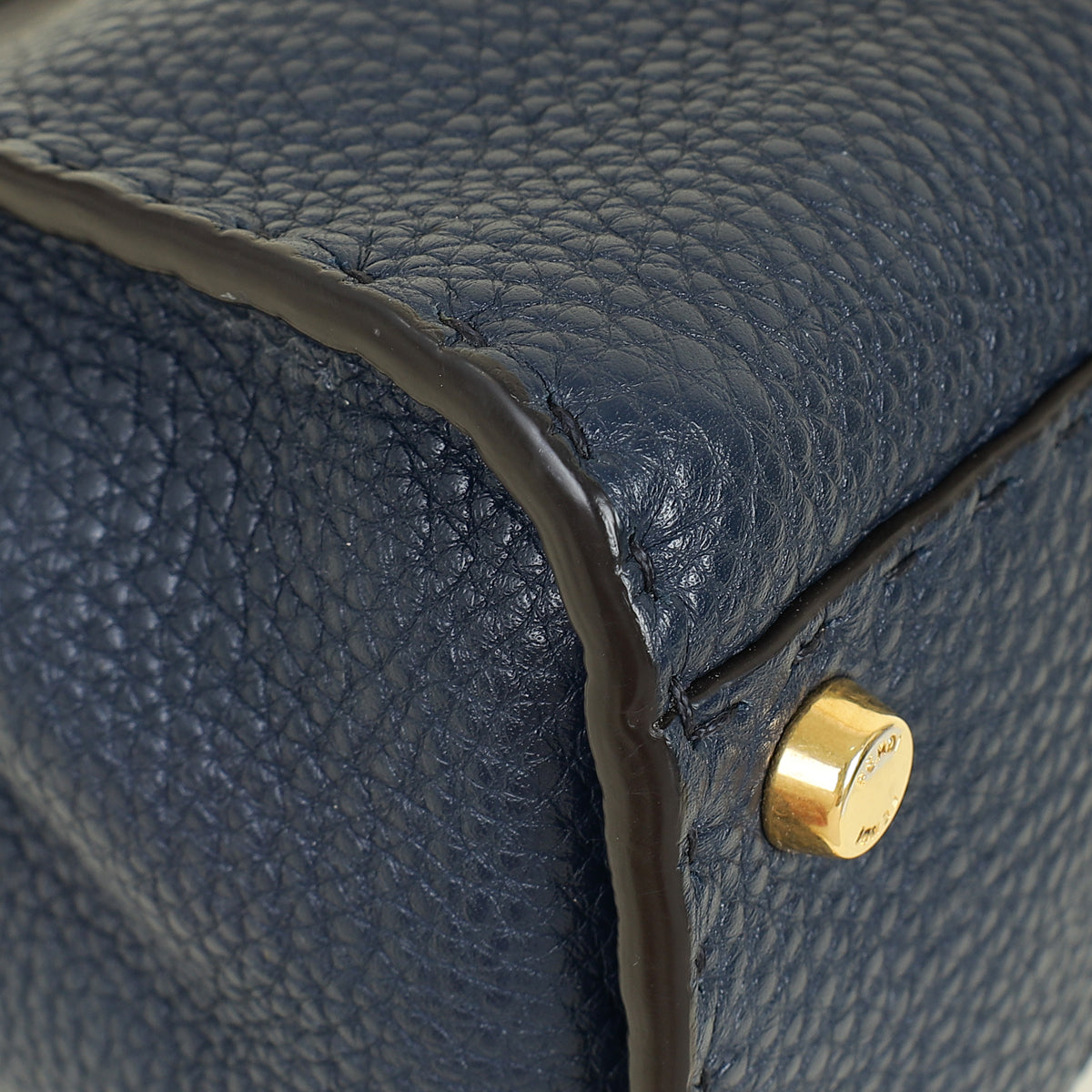 Fendi Navy Blue Peekaboo Selleria Essentially Mini Bag