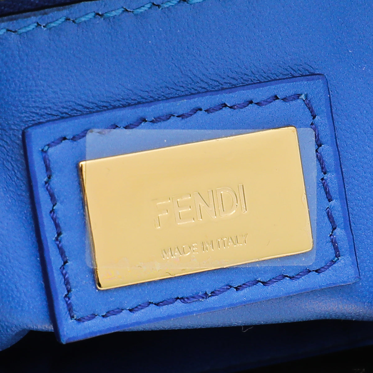 Fendi Blue Peekaboo Mini Bag