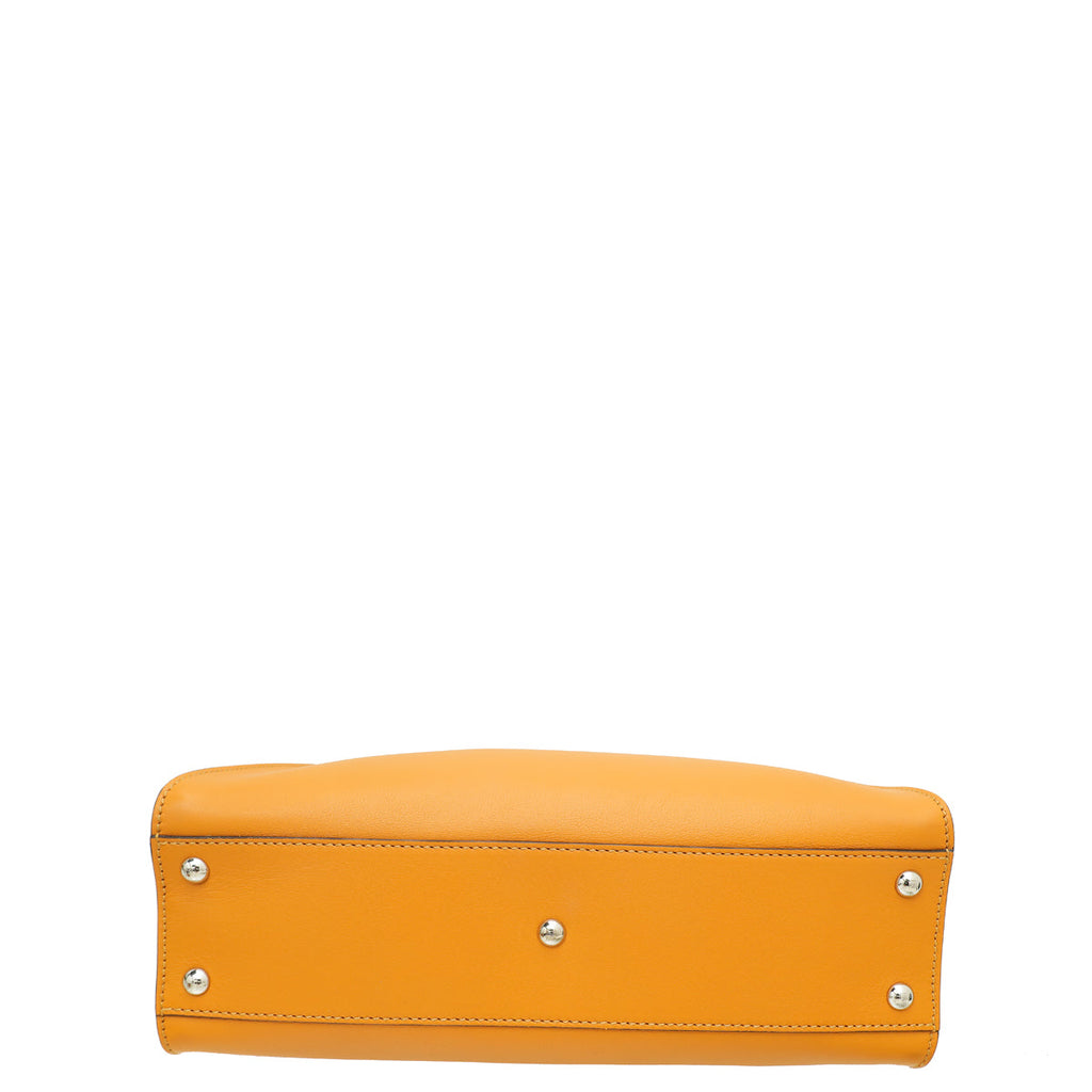 Fendi Ginger Latte Granite Plexiglass Peekaboo Regular Bag