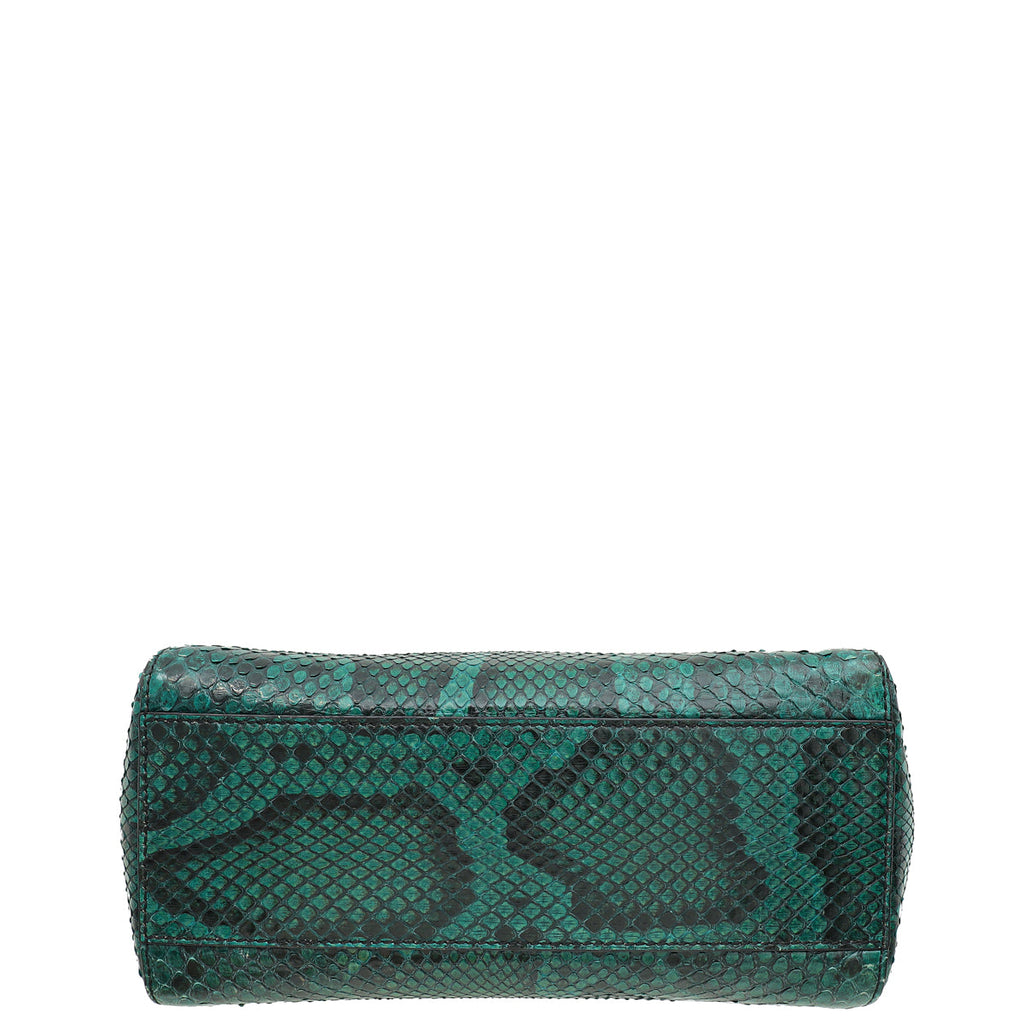 Fendi Green Python Peekaboo Mini Bag